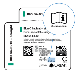 An Electronic Instructions for Use (eIFU) is issued for products that have this symbol on the label
